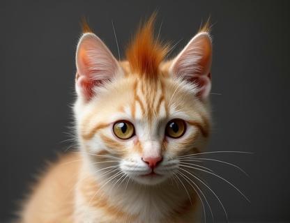 Cat with a stylish haircut