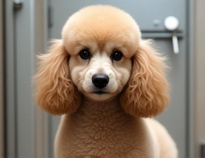 Well-groomed poodle